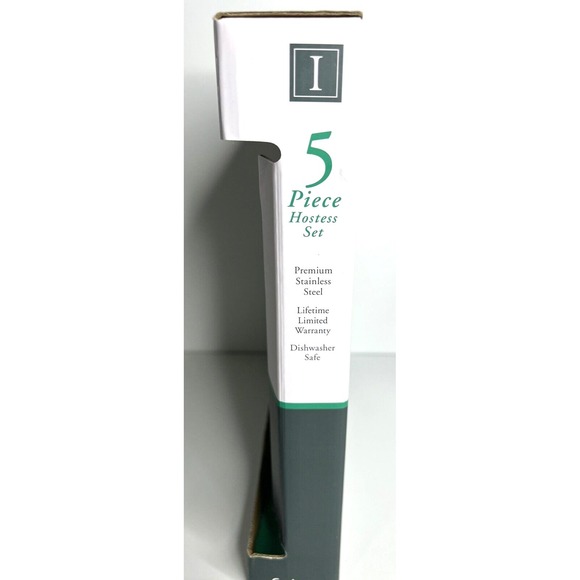 International Home 5 Piece Hostess Set Stainless Steel Flatware Casino Pattern - Picture 8 of 9